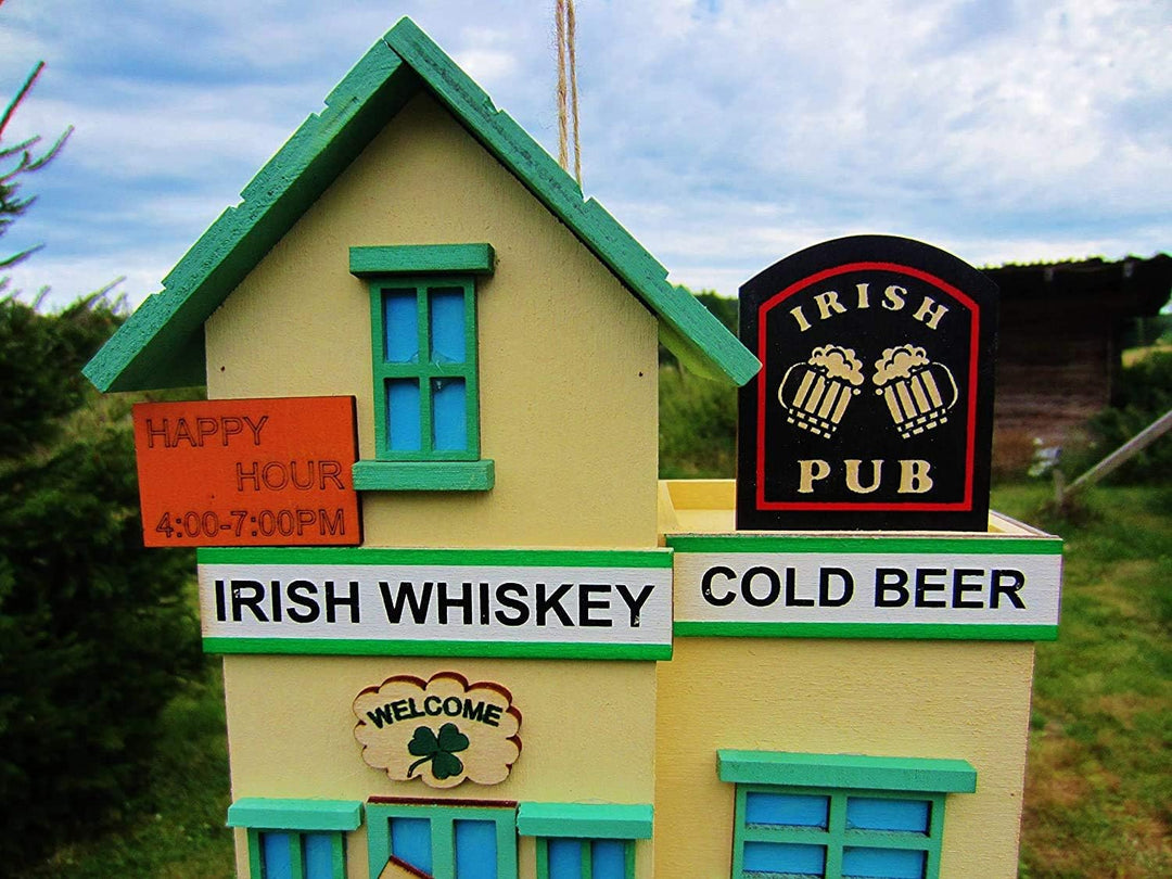 Vogelhaus, Nistkasten, `Irish Pub` Vogelhaus zum Aufhängen, für Singvögel wie Spatzen, Meisen, Handa