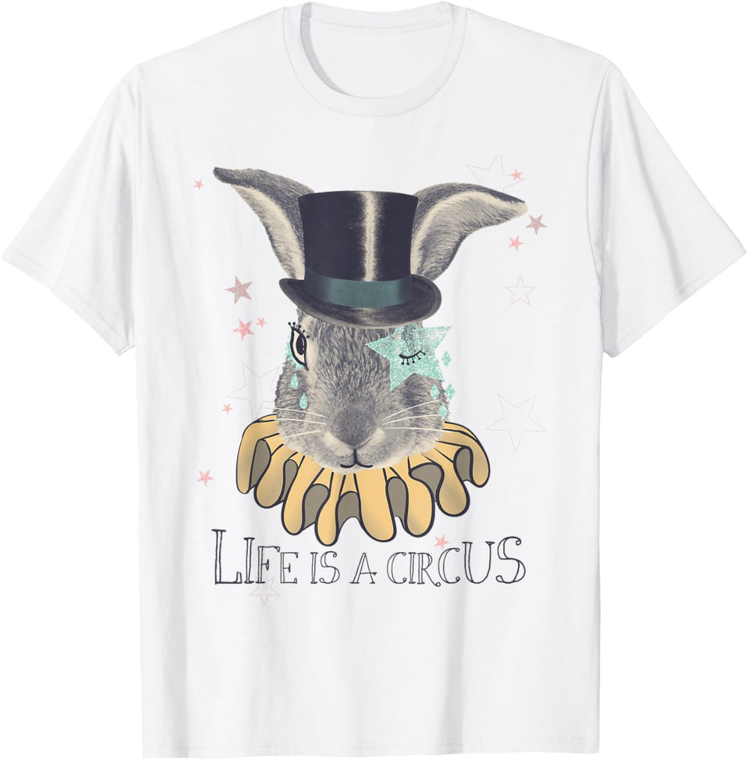 Das Leben ist ein Zirkus Kaninchen Zylinder Hut Zauberer Fun T-Shirt
