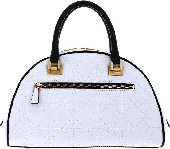 GUESS Damen Mildred Bowler Schulranzen, Griffe Oben Weiss/Opulenter Garten, Weiss/Opulenter Garten