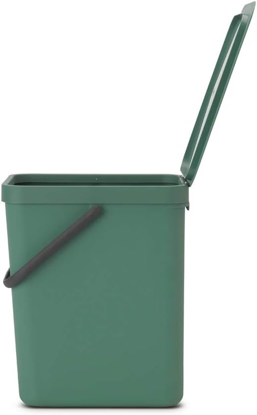 Brabantia Sort & Go Mülleimer, Kunststoff, Tannengrün, 25L Fir Green 25 Liter Mülleimer, Fir Green 2