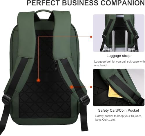Laptop Rucksack Herren Leicht Business Backpack mit USB-Anschluss Wasserdichter Rucksack Herren Schu