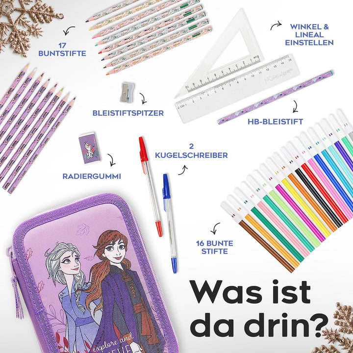 Disney Federmäppchen Mädchen Die Eiskönigin Stitch Federtasche Mädchen Gefüllt Schulmäppchen 2 3 Fäc