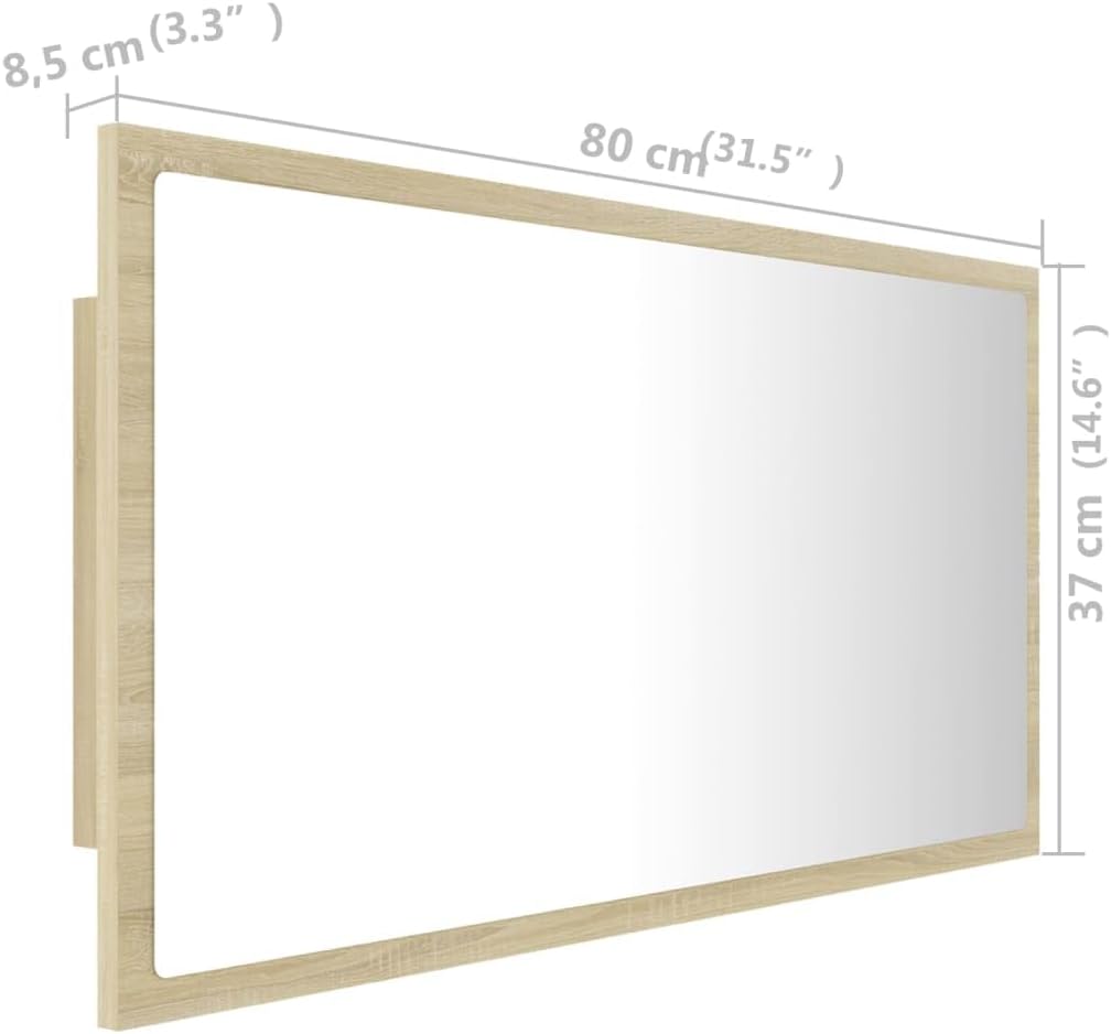 vidaXL LED Badspiegel Wandspiegel Badezimmerspiegel Lichtspiegel Spiegel Hängespiegel Bad Badezimmer