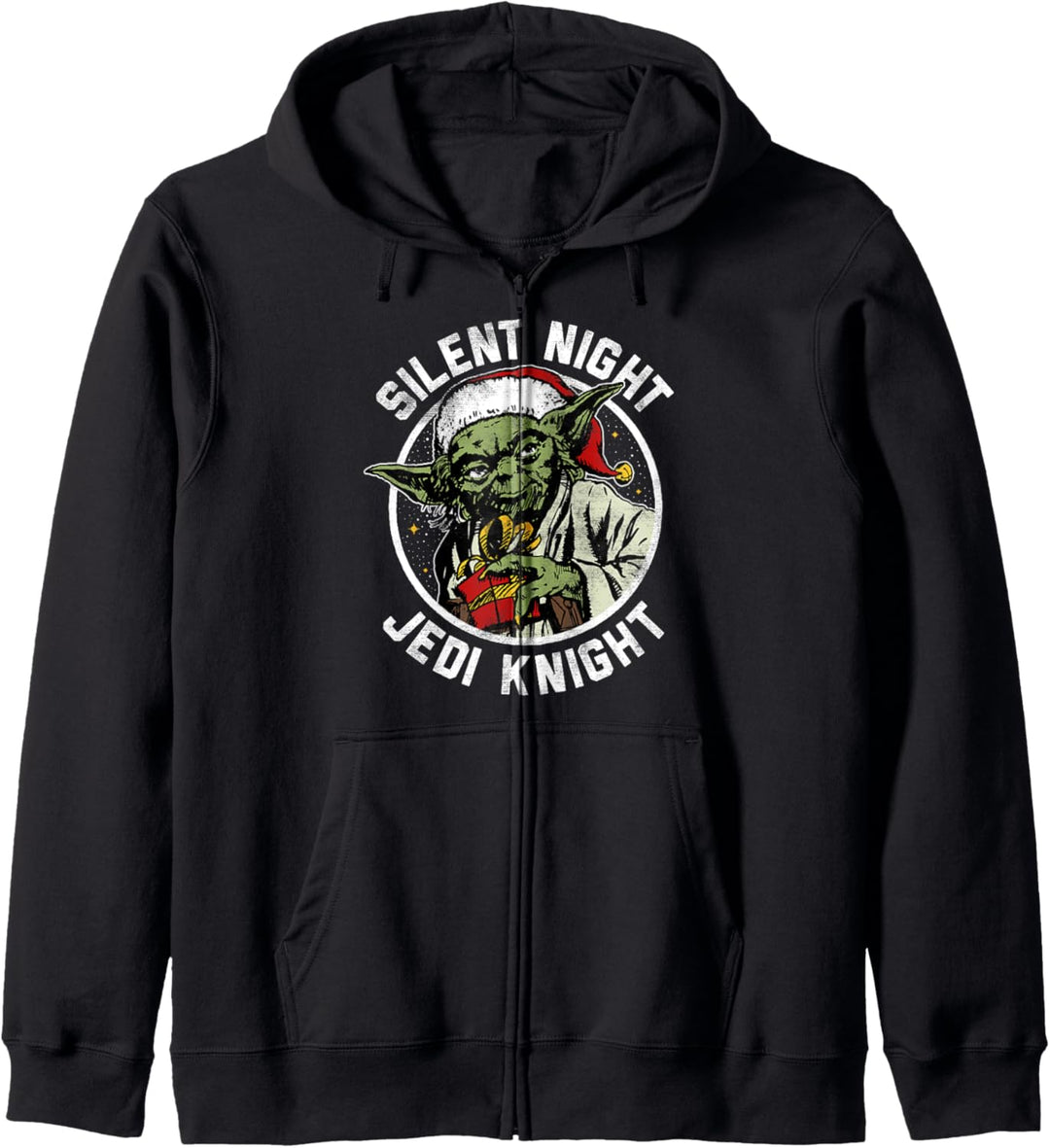 Star Wars Christmas Yoda Silent Night Jedi Knight Kapuzenjacke