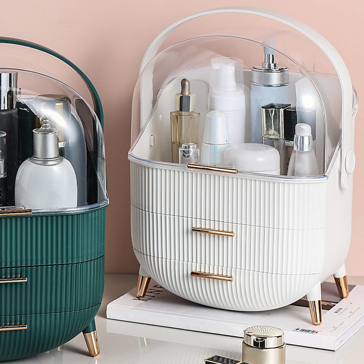 Kosmetik-Organizer, Aufbewahrungsbox, staubdicht, Make-up-Koffer mit Schublade, multifunktionaler Ma
