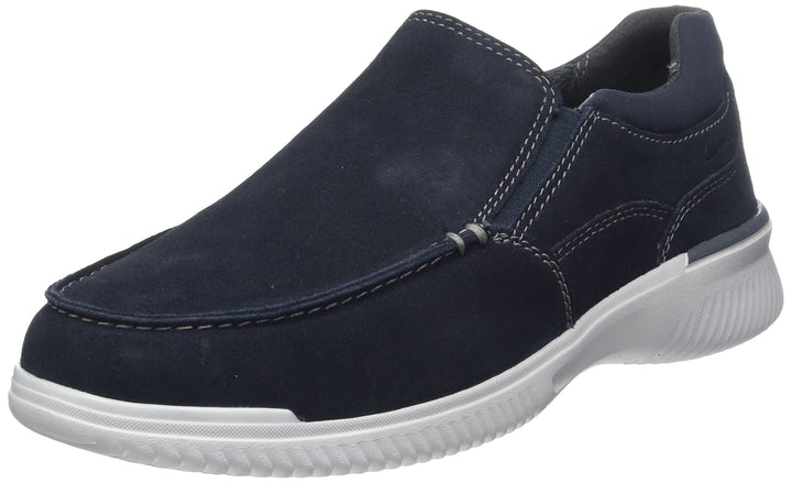 Clarks Herren Donaway Free Slipper 42.5 EU Weit Navy Waxy, 42.5 EU Weit Navy Waxy