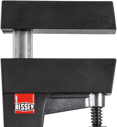 BESSEY UK3.006 UniKlamp Gehäuseklemme, 15,2 cm, Schwarz und Rot, mit hellem verzinktem Stahl