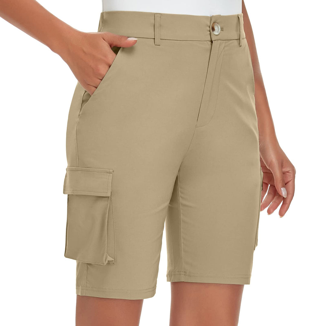 Soneven Wanderhose Damen Kurz Cargoshorts Bermuda Shorts Sommer Outdoor Trekkinghose Leichte Schnell