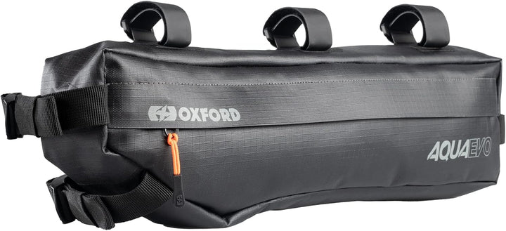 Oxford Products Aqua Evo Adventure Fahrradrahmen Pack Wasserdicht bis Stufe IPX6 (4L) UK Schwarz, (4