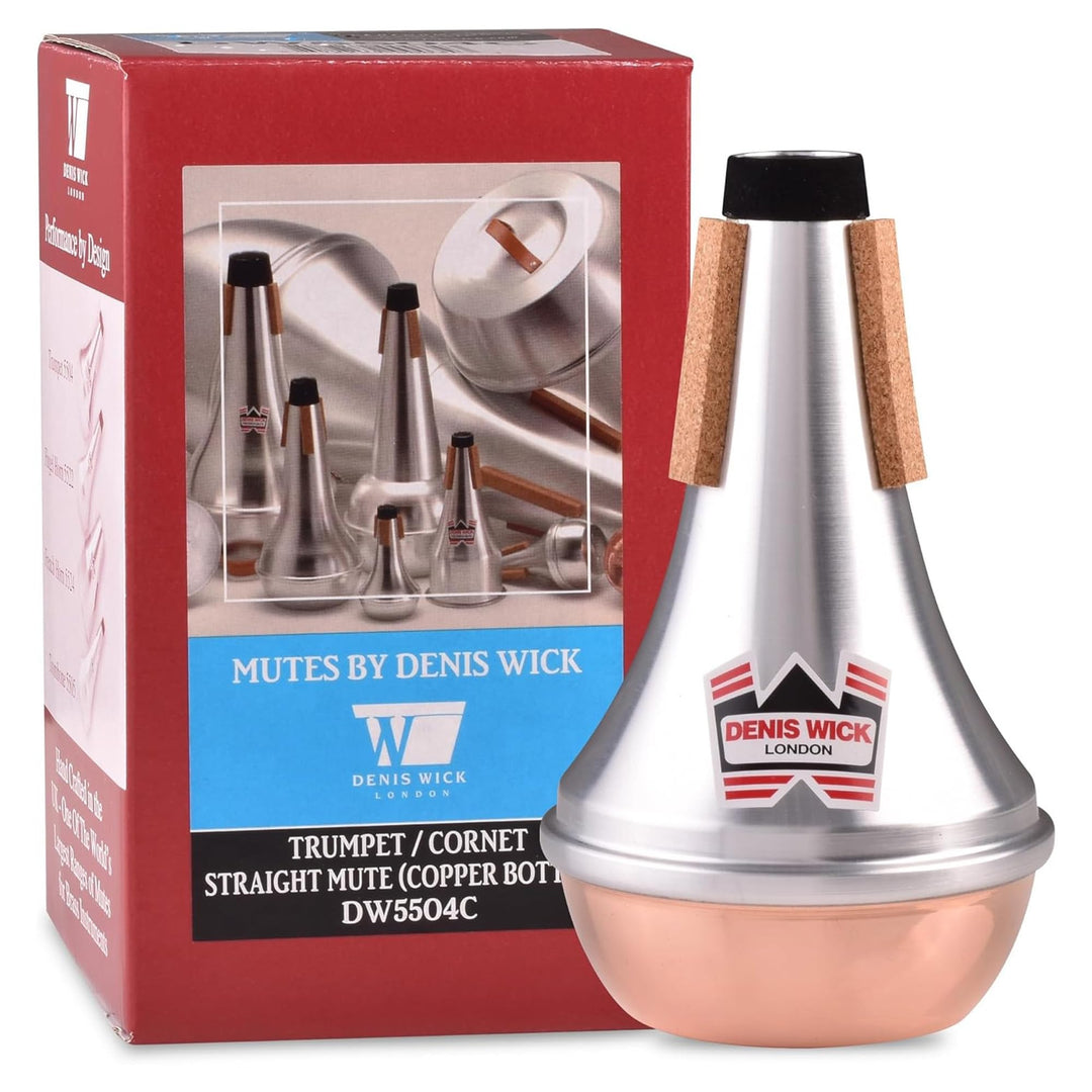 Denis Wick Trompetendämpfer, Straight Gerade/Kupfer silber, DW5504C Gerade / Kupfer, Gerade / Kupfer