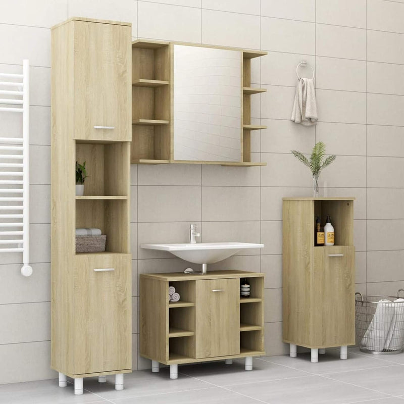 Tidyard Badezimmerschrank Badschrank Badezimmer Aufbewahrungsschrank Schrank Badkommode Eckschrank B