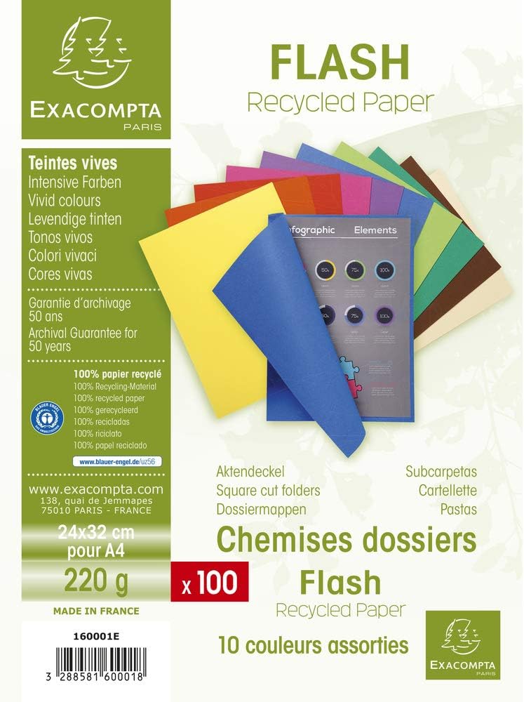 EXACOMPTA Aktenmappe ´Flash 220´, A4, Karton, farbig mehrfarbig, mehrfarbig