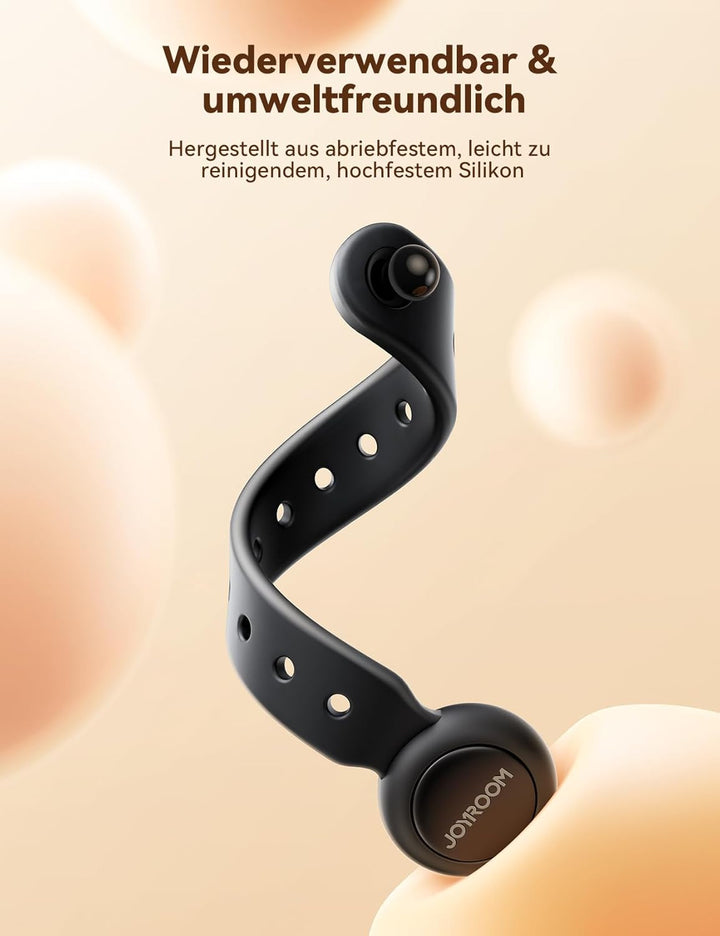 JOYROOM 12 Stück Magnetische Kabelbinder Schwarz, [2024 Neueste] Multifunktionale Silikon Kabelbinde