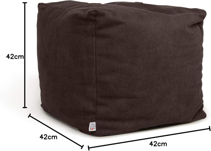 Arketicom Soft Cube, Pouf-Fusshocker, Quadratischer Pouf-Würfel aus Stoff Made in Italy. Design-Pouf