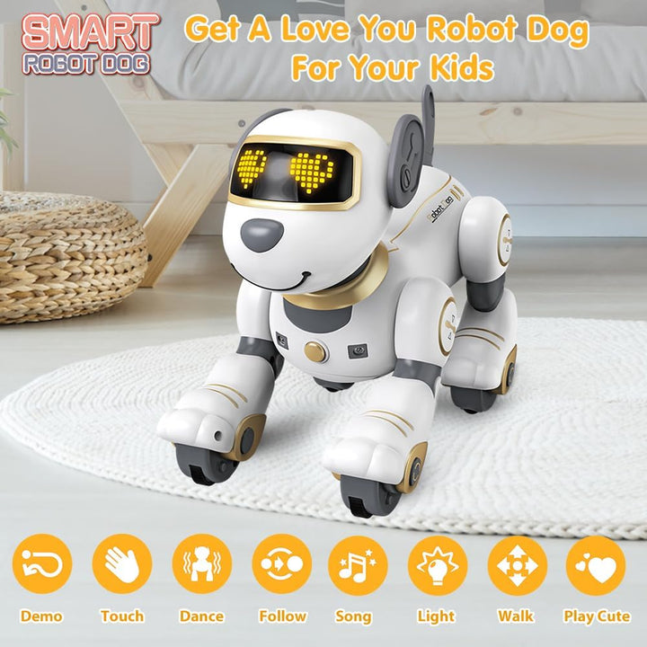 Vatos Roboter Hund Kinder Ferngesteuerter Spielzeug - Interaktiver Anfassen und Folgen Roboterhund m