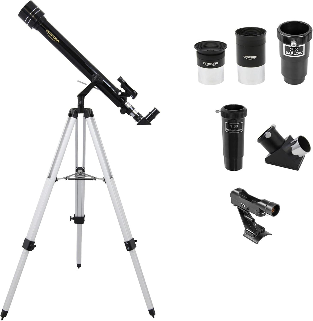 Omegon Teleskop AC 60/700 AZ-1, Linsenteleskop mit 60mm Öffnung und 700mm Brennweite