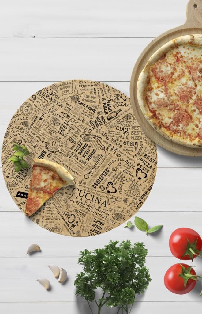 Inoverse Deli Paper Ø 32,5 cm – 500 Blatt Rundes Fettdichtes Pizzapapier & Einschlagpapier – Zeitung
