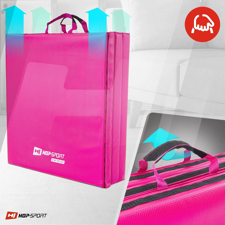 Hop-Sport Turnmatte klappbar - Bodenweichmatte für zuhause 180x60x5cm - Fitnessmatte, Gymnastikmatte