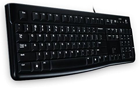 Logitech K120 Kabelgebundene Business Tastatur für Windows und Linux, USB-Anschluss, Leises Tippen,