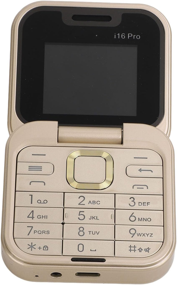 2G Klapphandy für Senioren, 2 SIM-Karten, Kleines Display, Faltbares Handy mit LED-Taschenlampe, Rüc