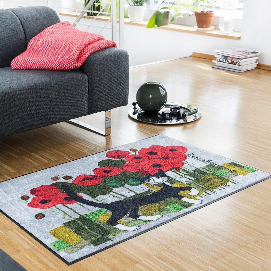 Salonloewe Rosina Wachtmeister Fussmatte Lifestyle Poppywalk 75x120 cm Flur-Läufer Wohn-Teppich Eing