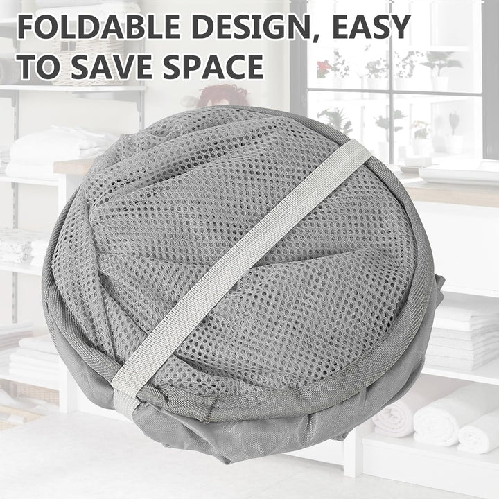 Pop-Up Wäschekorb, 3 Stück Faltbar 36 * 36 * 58cm, Klappbar Mit Henkel, Tragbar Aus Mesh, Für Badezi