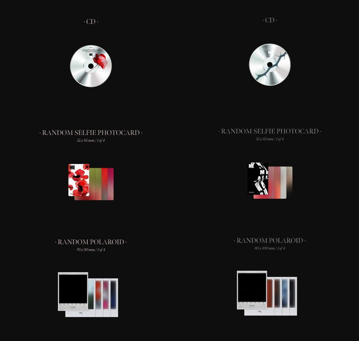 JISOO BLACKPINK - JISOO FIRST SINGLE ALBUM [ME] CD+Folded Poster (Black ver, 1 Folded Poster) Black