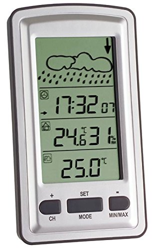 TFA Dostmann 35.1079 Funkwetterstation Axis (Silber mit Batterien)