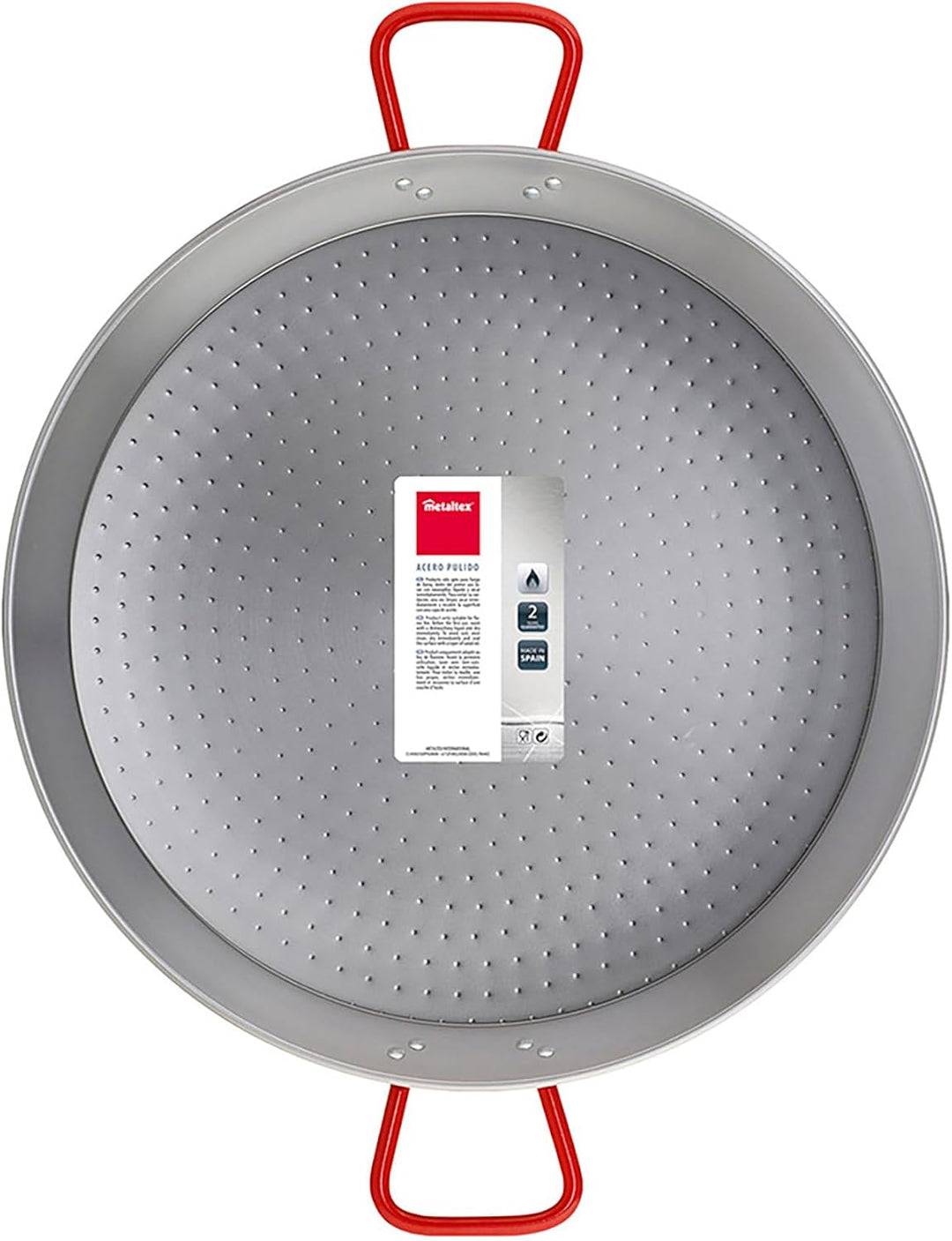 Metaltex - Paella-Pfanne aus poliertem Stahl, 16 Rationen, 55 cm Poliert 16 Raciones, Poliert 16 Rac