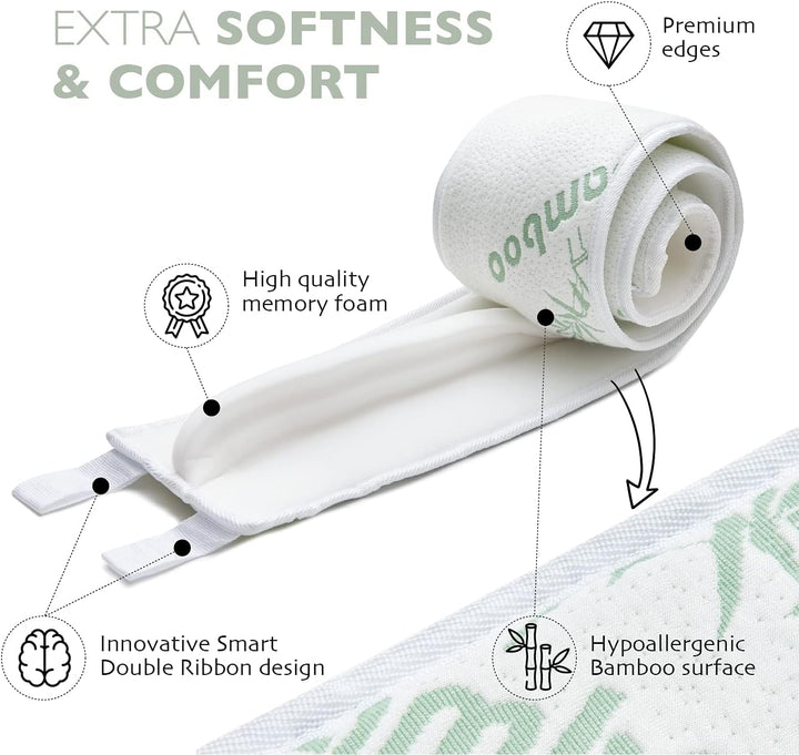 BALIBETOV Liebesbrücke für Matratzen [198x20cm] – Matratzenkeil & Ritzenfüller mit Memory-Schaum, Sp