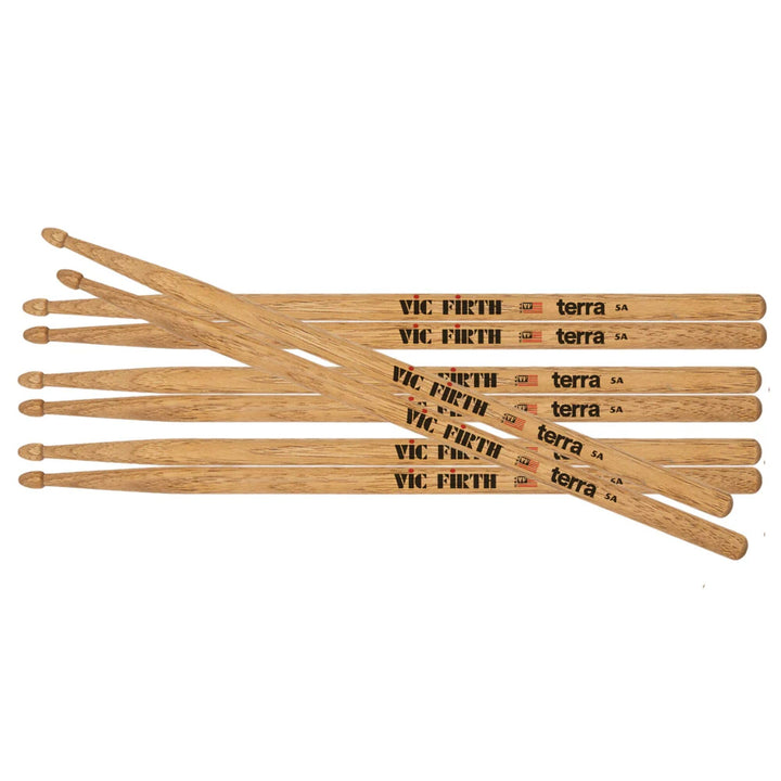 Vic Firth - American Classic® Terra Serie Trommelstöcke 5A - Amerikanisches Hickory – Holzspitze - 4