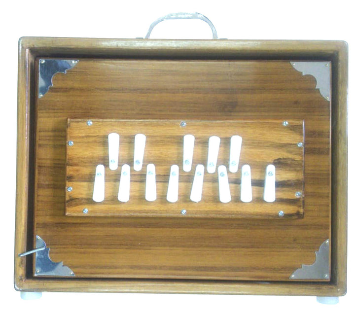 Shrutibox „Calcutta“ - PREMIUM - SMALL Size, langer Klang-Atem, C-C 13 Stops, 440Hz, Teak Holz, Yoga