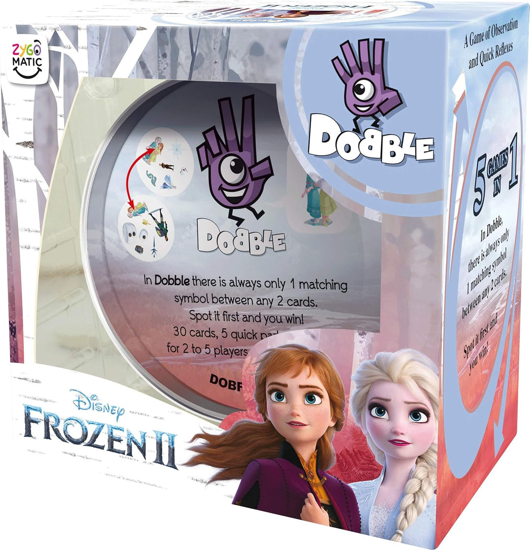 Asmodee , Dobble Frozen 2 , Card Game , Ages 6+ , 2-8 Players , 15 Minutes Playing Time englisch, en