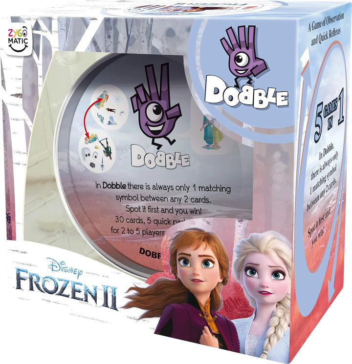 Asmodee , Dobble Frozen 2 , Card Game , Ages 6+ , 2-8 Players , 15 Minutes Playing Time englisch, en