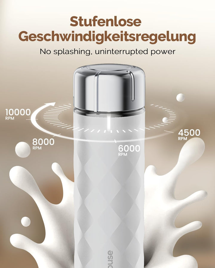 Maestri House Milchaufschäumer Mit Stufenloser Geschwindigkeitsregelung, Usb Aufladbar Milchaufschäu
