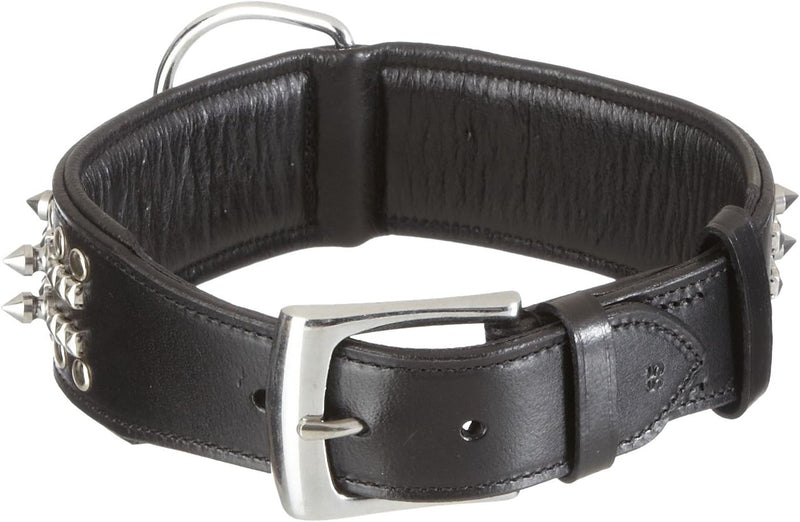 Nobby Leder Halsband DELGADO, schwarz 55 cm (48-53 cm), 50 mm, 1 Stück schwarz L: 55 cm, B: 50 mm, s