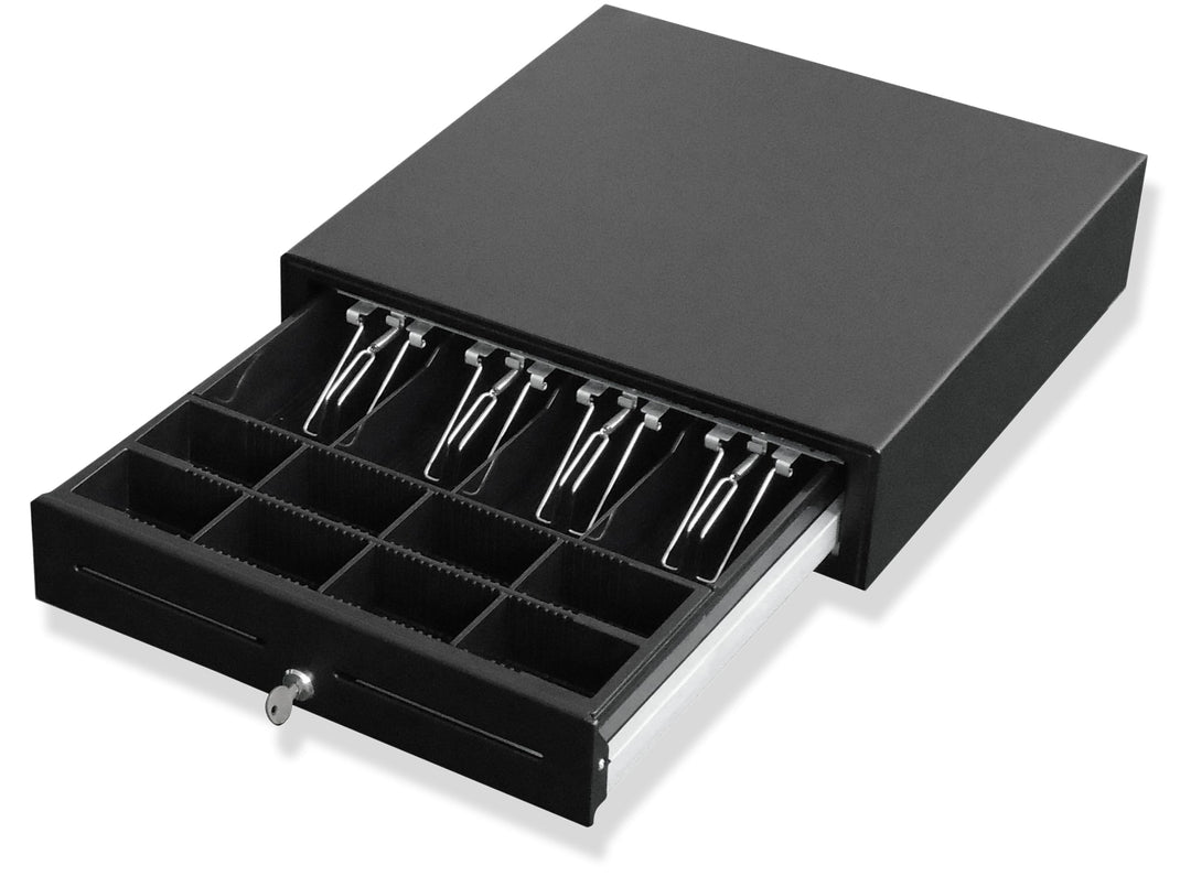 Kassenlade QUORION 410F für PC/POS Kassensysteme & Bondrucker mit 9 12 oder 24 V Anschluss RJ11 mit