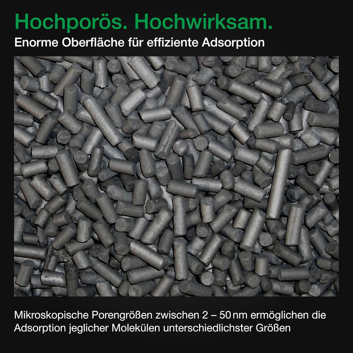 Wagner Green Aktivkohle Pellets 25kg Sack für Wasserfilterung, Luftreinigung, Kohlefilter, Aquarium,