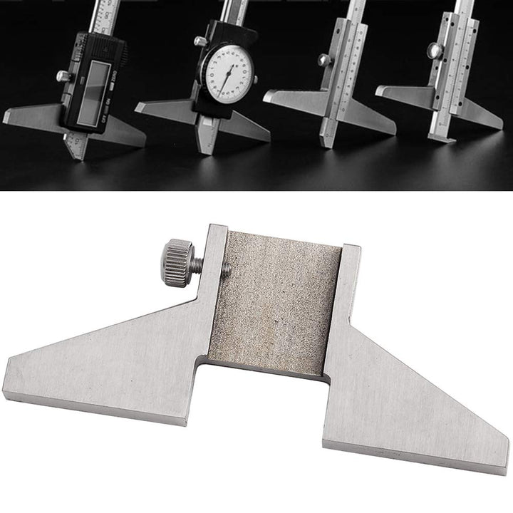 Bremssattel-Tiefenbasis, 7 x 0,8 x 3 cm Stahl-Tiefenmesser-Basis Messschieber-Tiefenmesser-Zubehör f