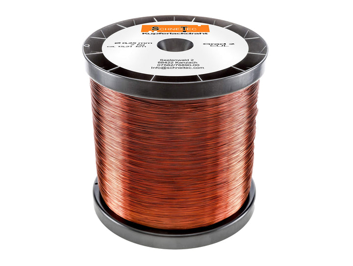 Kupferlackdraht W210 Ø 0,25 mm 7 kg CU Lackdraht Grad 2 CUL Kupferdraht Gewicht 7 Kilogramm Durchmes