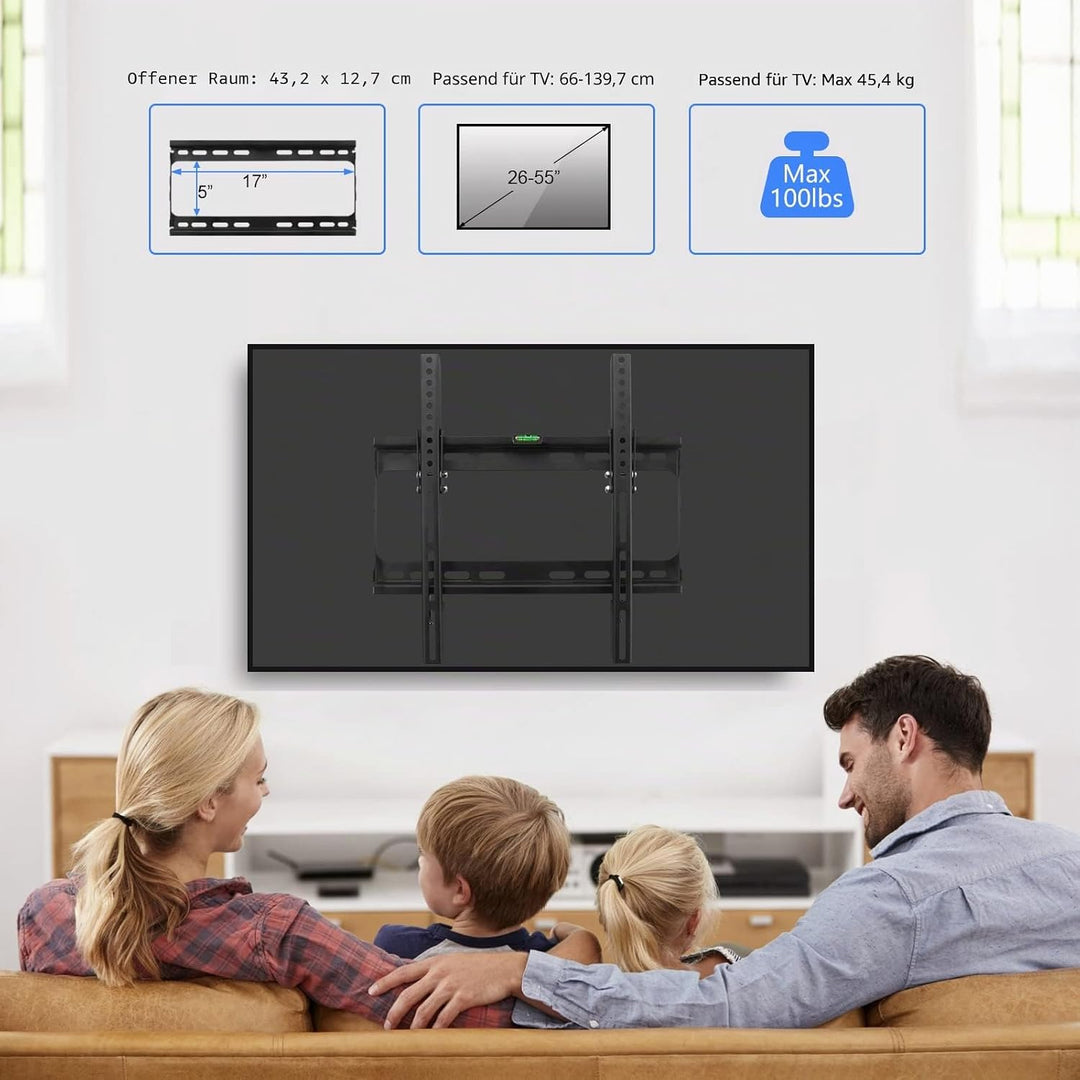 Suptek MT4205 TV-Wandhalterung, neigbar, für die meisten 66-152,4 cm (26-60 Zoll) flachen und geboge