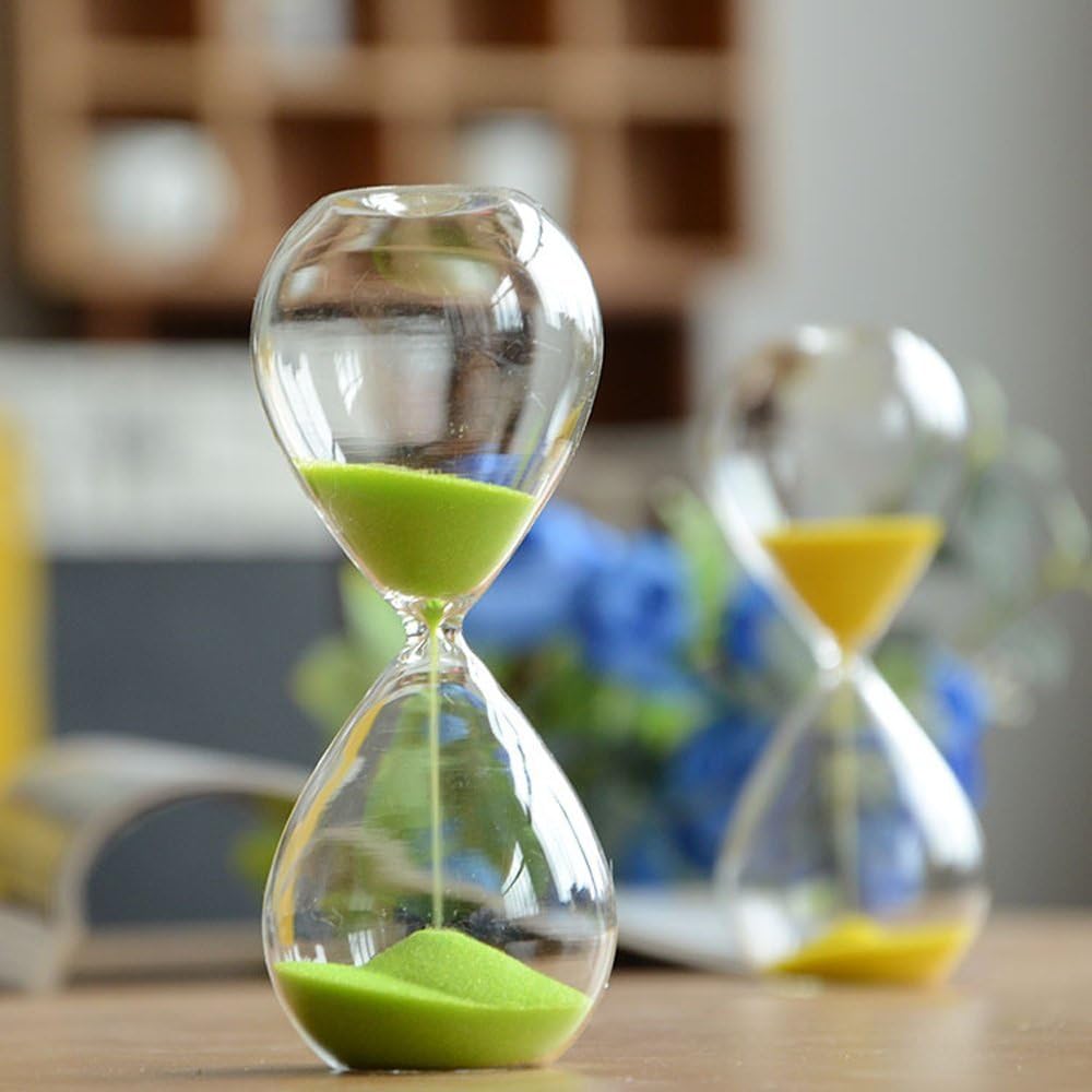 Sanduhr, farbig, Glas, Geburtstag 10 Minutes grün, 10 Minutes Grün