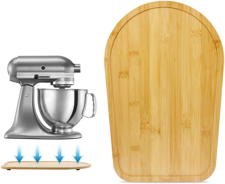Bambus Gleitbrett für Kitchen Aid Artisan 4.5-5 Qt (4,3L - 4,8L), Verschiebbare Unterlage für Kitche