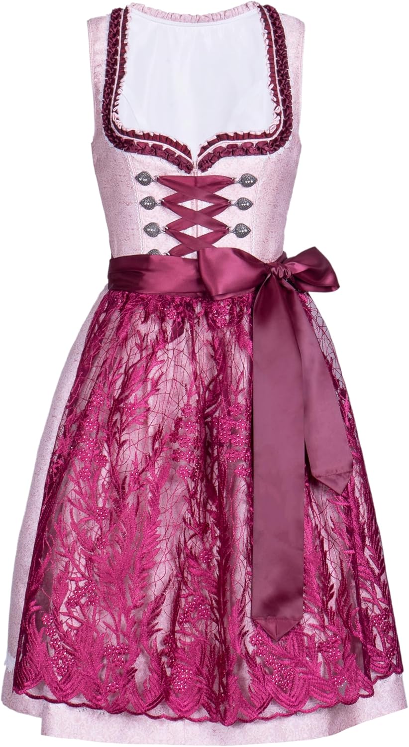 Dirndlwelle Dirndl Damen,Dirndl Schuhe Damen Elegante Kleid für Besondere Anlässe Trachtenkleid Dame