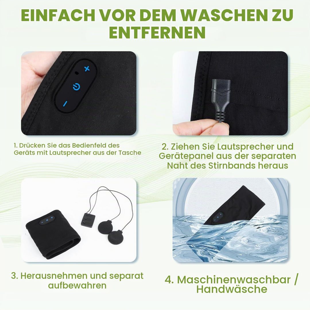 LC-dolida Schlafkopfhörer Bluetooth Kopfhörer Stirnband,Ultraweiche Bettkopfhörer Schlaf Stirnband a