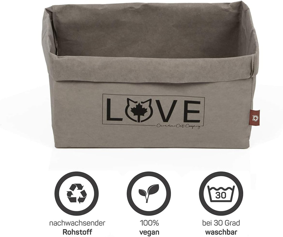 CanadianCat Company | Katzenbett 45 x 35 x 35 cm - Kuschelbett, Bettchen für alle Katzen die Pappe u