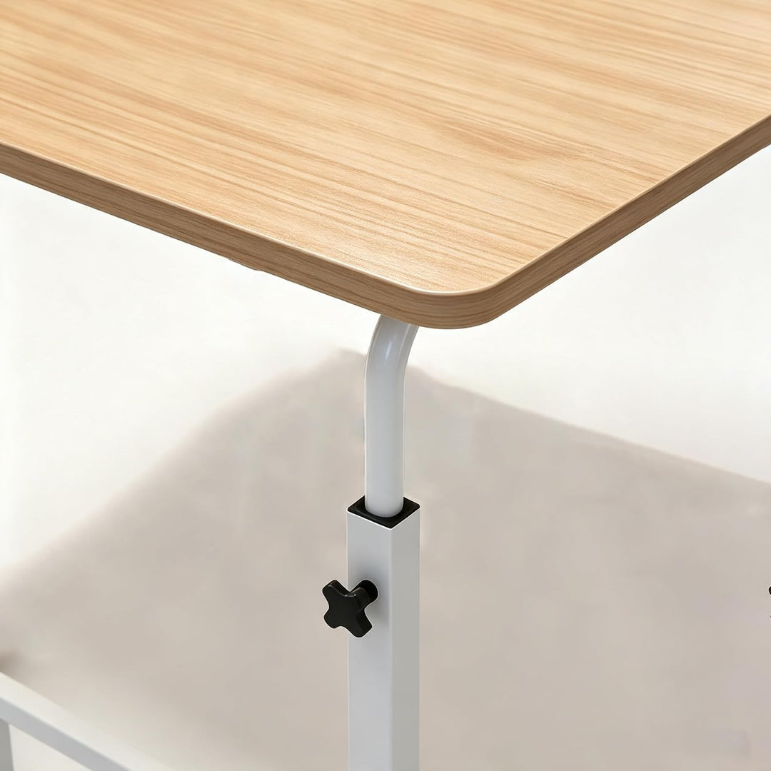 Höhenverstellbarer mobiler Überbetttisch mit Rollen, 60×40cm