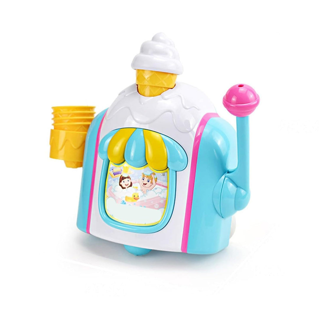 Badeseifenblasenmaschine Eisschaum-Kuchenspielset für Kleinkinder Wasserbadewannen- 2-8 Jahre Intera