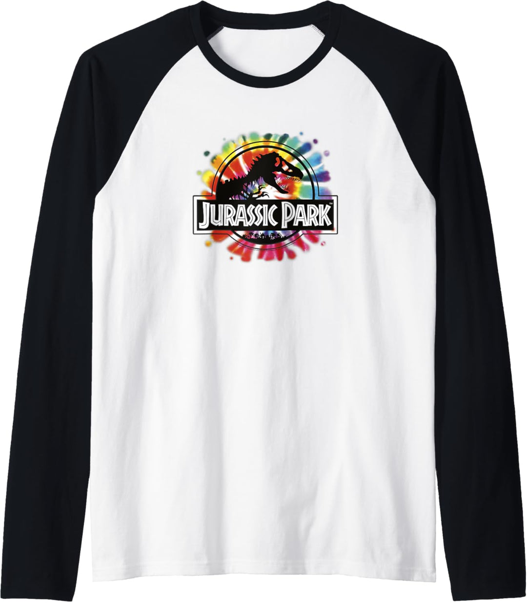 Jurassic Park Classic Logo Tie Dye Raglan