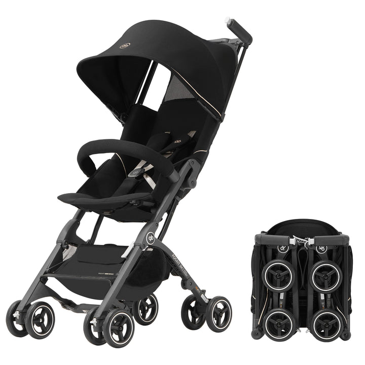 gb Pockit+ All-Terrain, Ultrakompakter, leichter Reisebuggy für Babys und Kleinkinder, Handgepäck-ta